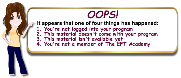 There was a problem accessing this content at The EFT Academy